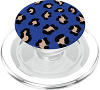 Carino Animale Blu Reale Scuro Ghepardo Stampa Leopardo Design PopSockets PopGrip per MagSafe