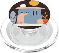 Carino Animale Casa Stile Ingenuo Semplice Scena Giocosa PopSockets PopGrip per MagSafe