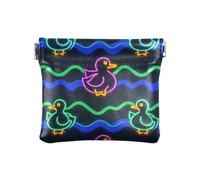 Carino Animale Fluorescente Anatroccolo Donne Uomini Portamonete In Pelle Comodo Mini Sacchetto di Trucco per le Signore Borsa monedero chico para monedas, simpatico animale Anatroccolo fluorescente,