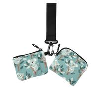 Carino animale Koala Seafoam blu doppio portafoglio da polso per le donne dimensioni compatte portafoglio portachiavi con cinturino da polso per lavoro e viaggio 2 pezzi, simpatico animale Koala