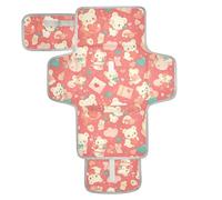 Carino Animale Orso Anime San Valentino Pesca Riutilizzabile Pannolino Fasciatoio Pad con Tasca in Tessuto Cuscinetti Impermeabili per Neonato Stazione di Viaggio Kit cambiadores de pa?ales para Bebes