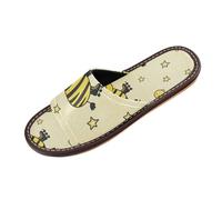 Carino animale Pattinaggio Stelle Nero Giallo Chiaro Doccia Casa Pantofole Indoor Riutilizzabile Morbido para personalizzados Open Toe Slide Slipper per Piscina Palestra Bagno Casa pantuflas para