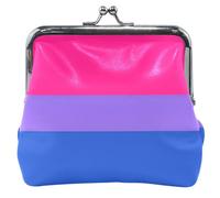 Carino animale portamonete in pelle donna ragazza bacio serratura bisessuale movimento tela Lgbt piatto portafoglio cambio, movimento bisessuale in tela Lgbt piatto, classico, Bisessuale Tela