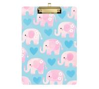 Carino Animale Rosa Elefante Cuore Blu Fisica Terapia Appunti Impermeabile per Classroom Forniture per Insegnanti Scuola Superiore Dimensioni 9 x 12.5 Tablas para escribir