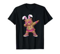 Carino Anime Dabbing Bunny Bear Happy Easter Donne Ragazze Bambini Maglietta
