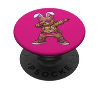 Carino Anime Dabbing Bunny Bear Happy Easter Donne Ragazze Bambini PopSockets PopGrip Adesivo