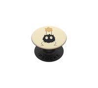 Carino Anime Soot Man con Yellow Sugar Star PopSockets PopGrip Adesivo