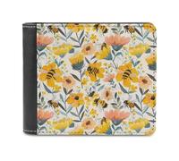 Carino api fiori novità portafoglio sottile tasca frontale bifold portafoglio con porta carte di credito per donne uomini, Stile:, Taglia unica, Per tutte le stagioni