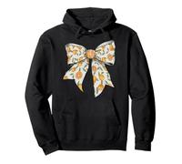 Carino Arancio Pesca Agrumi Modello Ragazza Coquette Bow Felpa con Cappuccio