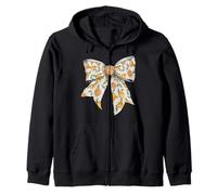 Carino Arancio Pesca Agrumi Modello Ragazza Coquette Bow Felpa con Cappuccio