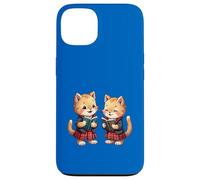Carino Arancione Kitties Lettura Burns Night Poesia Custodia per iPhone 13