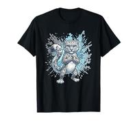 Carino Artico Snow Leopard Chibi Wildlife Hero Maglietta