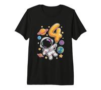 Carino Astronauta 4 ° Space Explorer Cosmic Fun Maglietta Premium
