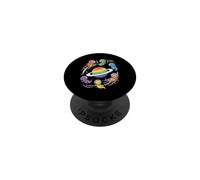 Carino Astronauta Dragons Rainbow Ringed World PopSockets PopGrip Adesivo