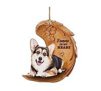 Carino Auto Decor AutoInner Console Centrale Portachiavi Ciondolo Retrovisore CharmsOrnamento Decorazione AngelsWing Cani Decorazione Auto Charm Finestra Decorazione Famiglia LoveOrnament Appeso Swing
