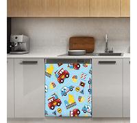 Carino auto lavastoviglie magnete coperchio auto, decorazione magnetica pannello magnetico auto fumetto Stiker per frigorifero cucina decorazione porta, 58,4 x 66 cm