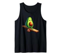 Carino avocado seduto su altalena cartone animato Canotta