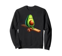Carino avocado seduto su altalena cartone animato Felpa