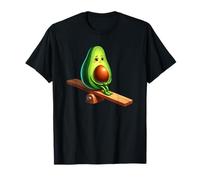 Carino avocado seduto su altalena cartone animato Maglietta