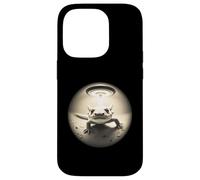 Carino Axolotl scatta un selfie mentre UFO strano grafico Custodia per iPhone 14 Pro