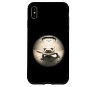 Carino Axolotl scatta un selfie mentre UFO strano grafico Custodia per iPhone XS Max