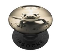 Carino Axolotl scatta un selfie mentre UFO strano grafico PopSockets PopGrip Adesivo