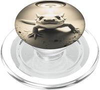 Carino Axolotl scatta un selfie mentre UFO strano grafico PopSockets PopGrip per MagSafe