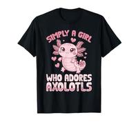 Carino Axolotl Semplicemente una Ragazza Che Adora Axolotls Maglietta
