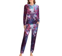 Carino Axolotl sotto il mare iama da donna set 2 pezzi loungewear morbido