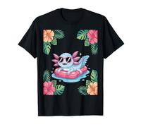 Carino Axolotl Tropical Pool Float Design Summer Vibes Maglietta