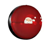 Carino Babbo Natale copertura ruota di scorta 35-43 cm copertura per pneumatico di ricambio Fit Traile RV SUV camion duro pneumatico copertura morbida