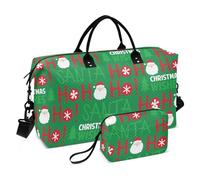 Carino Babbo Natale e Ho Verde Borsa Da Viaggio Borsa Da Viaggio Pernottamento Multifunzionale Borsa Da Palestra con Cinghia Regolabile per Viaggi di, Carino Santa E Ho Ho Ho Verde, 1 Size