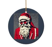 Carino Babbo Natale Stampa Ceramica Pendente Rotondo Per Gli Ornamenti Da Viaggio Per La Decorazione Domestica