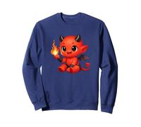 Carino Baby Devil con Forme di Fuoco Mania Felpa