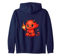 Carino Baby Devil con Forme di Fuoco Mania Felpa con Cappuccio