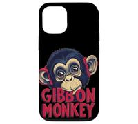 Carino Baby Gibbon Monkey Face per adulti e bambini Custodia per iPhone 12/12 Pro