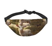 Carino Baby Goat Grande Fashion Crossbody Marsupio da viaggio Casual Ragazzi Marsupio Adatto per Sport, Corsa, Ciclismo, Viaggi, Pesca