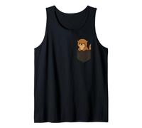 Carino Baby Lontra Pocket Pal Divertente Animale acquatico Lontra Canotta