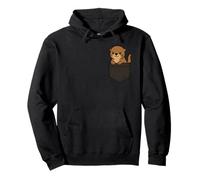 Carino Baby Lontra Pocket Pal Divertente Animale acquatico Lontra Felpa con Cappuccio