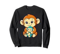 Carino Baby Monkey Punch Macaco Giapponese per Uomini Donne Bambini Felpa