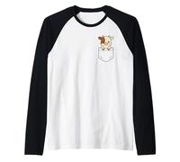 Carino Baby Mucca Pocket Pal Vitello Divertente Mucca Fattoria Animale Maglia con Maniche Raglan