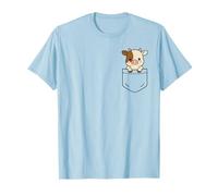 Carino Baby Mucca Pocket Pal Vitello Divertente Mucca Fattoria Animale Maglietta