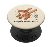 Carino Bacchette Kawaii Coquí Canela Puff Coquí Rana Meme PopSockets PopGrip Adesivo