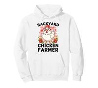 Carino Backyard Pollo Farmer Bow Farm Animal Felpa con Cappuccio
