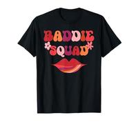 Carino Baddie Squad anni '70 Groovy Design per donne e ragazze calde Maglietta