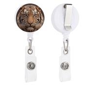 Carino badge infermieristico retrattile infermiera porta badge con clip a coccodrillo 3D testa di tigre ID ID badge clip per ufficio medico infermiera