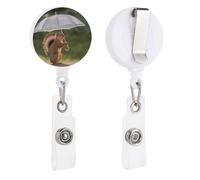 Carino badge infermieristico retrattile infermiera porta badge con clip a coccodrillo scoiattolo tenere un ombrelli ID carta d'identità badge clip per ufficio medico infermiera