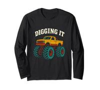 Carino Bambini Monster Truck Digging It Ragazzi Divertimento Compleanno Maglia a Manica