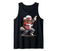 Carino Barboncino Che Suona la Chitarra Chitarrista Cane San Valentino Canotta