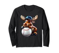 Carino Baseball Alce Animale Mascotte Fan Design Seattle Vibes Maglia a Manica